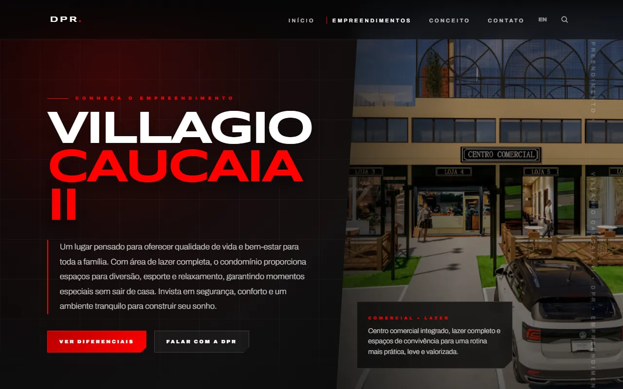 Página do empreendimento Villagio Caucaia II